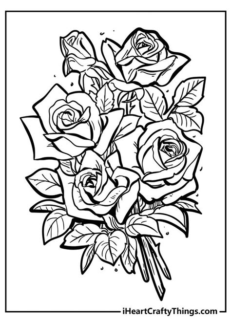 Rose Coloring Pages Free Printables