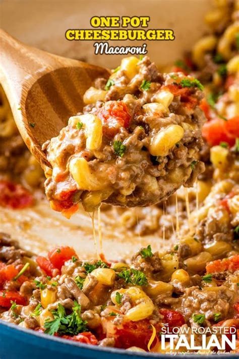 Mix oats, milk, egg whites, catsup, onion, bell pepper, garlic, and herbs in medium bowl. Best Recipes With Ground Beef - One-Pot Cheeseburger ...