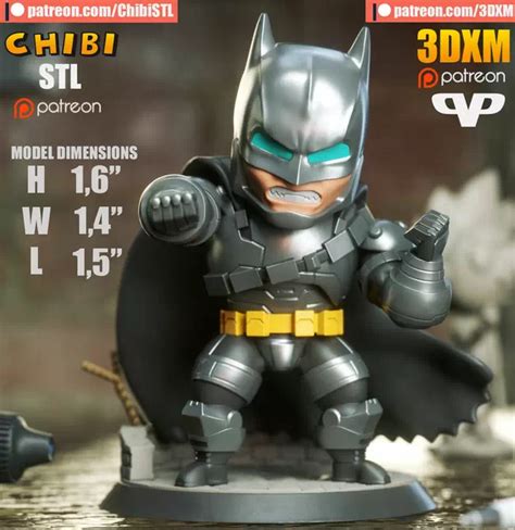 3DXM Armoured Batman Chibi 3D Print Model AssetsFree Com