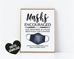 Face Mask Sign PRINTABLE Wear a Mask Sign Mask Required - Etsy ...