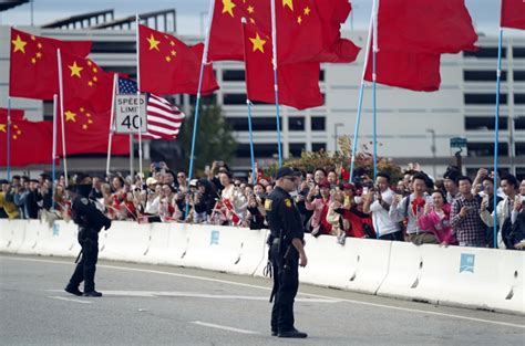 United States Of China San Francisco Flies Chinas Flag After Cleaning