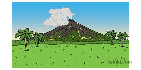 Mayon Volcano Bicol Region Illustration Twinkl