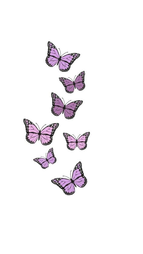 Aesthetic Purple Butterflies Wallpaper Download Mobcup