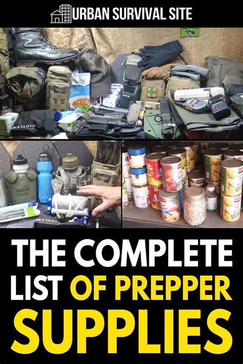 The Complete List Of Prepper Supplies Urban Survival Site