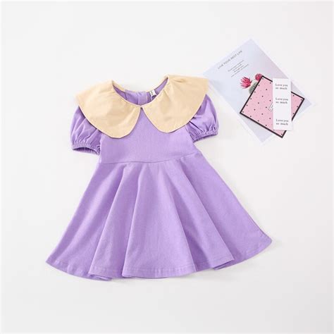Dfxd 1 5yrs Toddler Princess Dress Summer New Design Puff Sleeve Peter