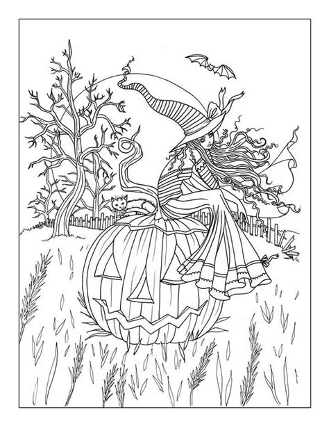 Choose your favorite coloring page and color it in bright colors. 20+ Free Printable Adult Halloween Coloring Pages ...