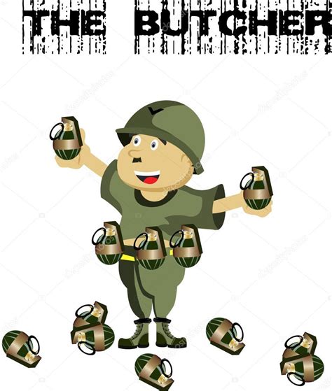 Soldier With Grenades Stock Vector Image By ©kozzi2 108677588
