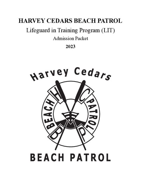 Fillable Online Link To The Hcbp Lit Site Harvey Cedars Beach