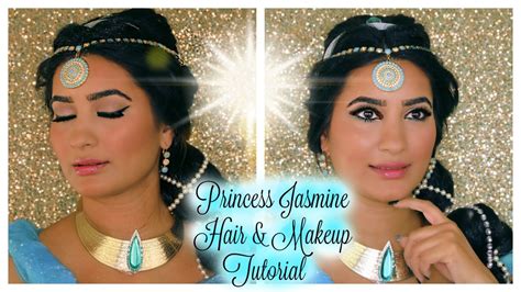 Princess Jasmine Aladdin Makeup And Hair Tutorial How To Youtube