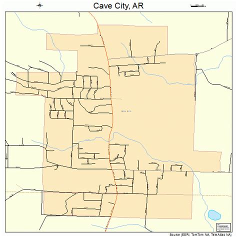 Cave City Arkansas Street Map 0512280
