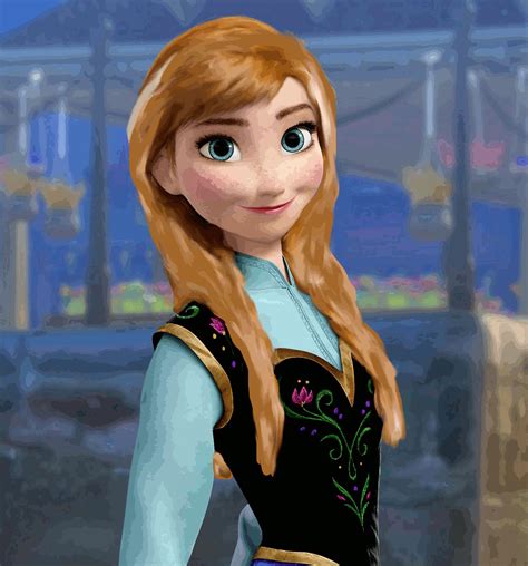 Anna With Her Hair Down Disney Princess Fan Art 36319100 Fanpop