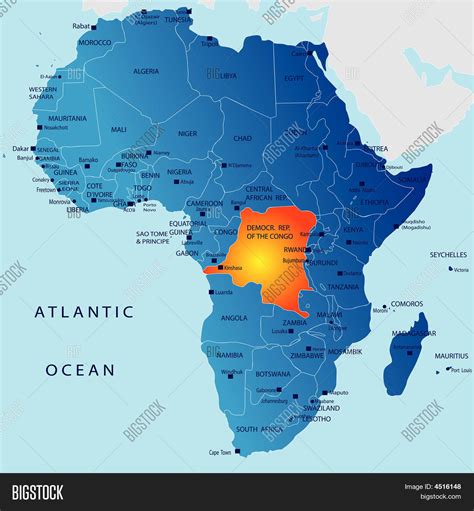 Political Map Africa Vector Photo Free Trial Bigstock