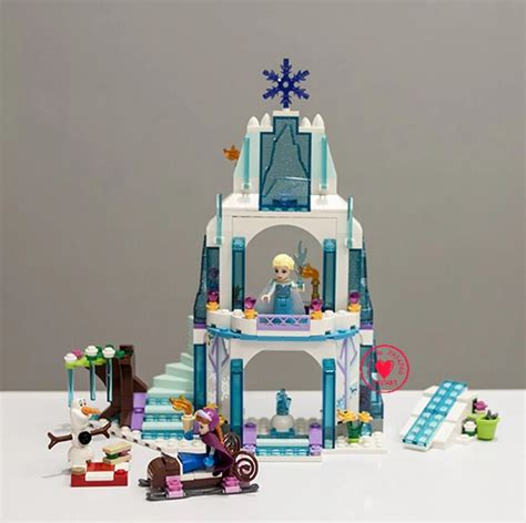 New Ice Castle Elsa Anna Princess Girls Toys Fit Legoings Friends