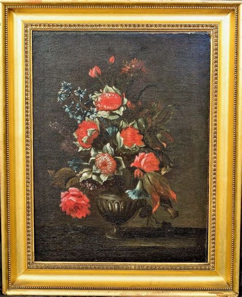 Fine Large 17th Century Dutch Old Master Still Life Flowers In A Vase