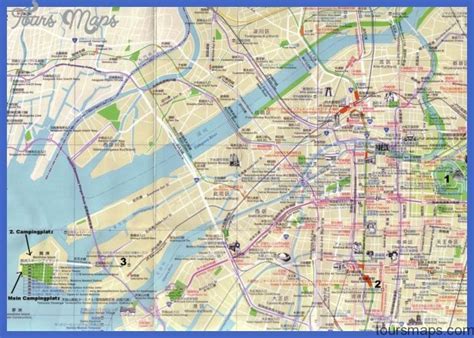 Osaka Map Tourist Attractions ToursMaps