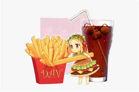 Hamburger Chibi Anime Drawing Food Anime Food Girl Chibi 564x515