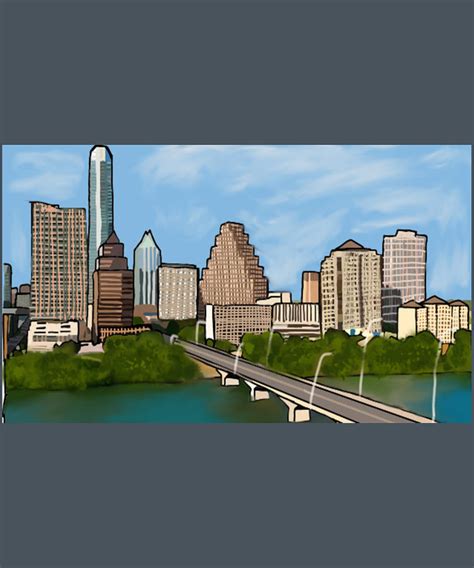 Austin Texas City Skyline Digital Art By Phai Bui Fine Art America
