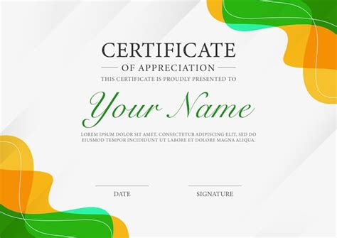 Premium Vector Modern Certificate Of Appreciation Template Design