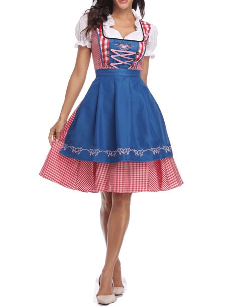 Adult Bavaria Dress Waitress Maid Dress Man Dirndl Lederhosen Beer Carnival Party Outfit Fancy