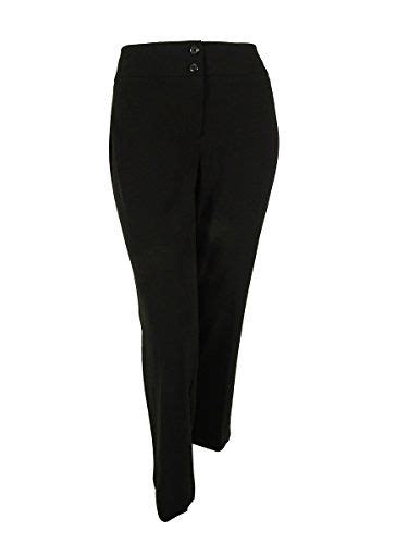 Style And Co Womens Plus Woven Mid Rise Dress Pants Black 24w Wide Leg