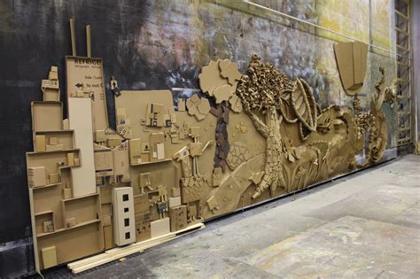 Cardboard Mural Cardboard Sculpture Cardboard Art Paper Sculptures