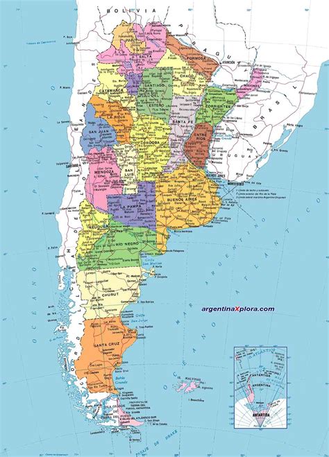 Mapa De Argentina División Política Mapa De Argentina Mapas