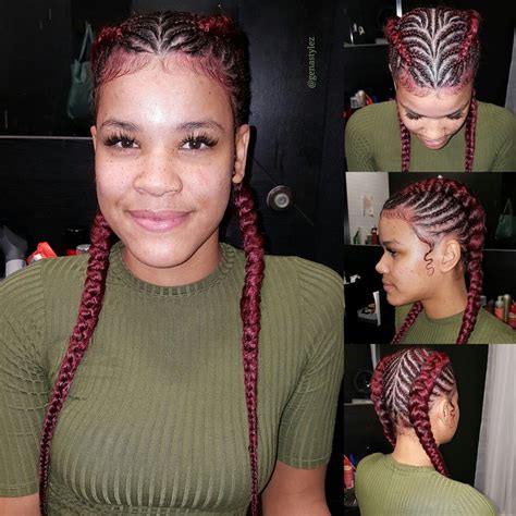 Two Special Feed In Braids Two Braid Hairstyles Trending Hairstyles