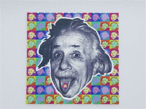 Albert Einstein Blotter Art Lsd Acid Art 100 Tab Sheet Trippy