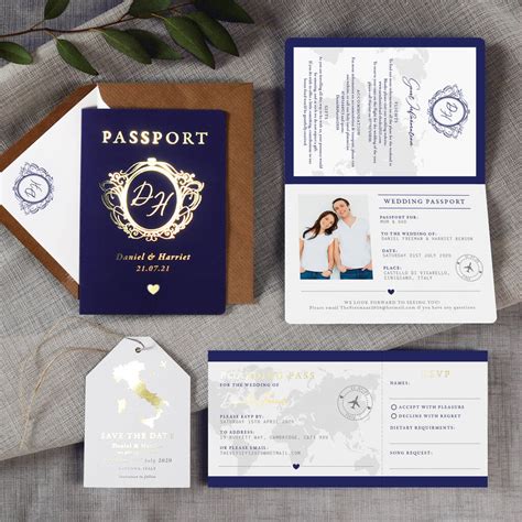 Passport Foil Wedding Invitation By Feel Good Wedding Invitations