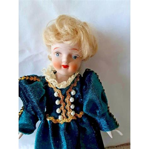 Vintage Handmade 8 Porcelain Doll Long Blonde Hair Etsy Australia