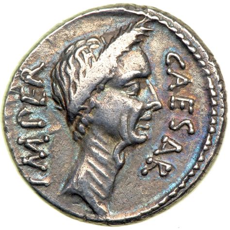 Julius Caesar Died 15 March 44 Bc Ar Denarius Minted At Rome By