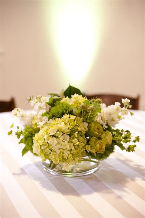 Green And White Centerpieces Photo Take By Nancy Ray