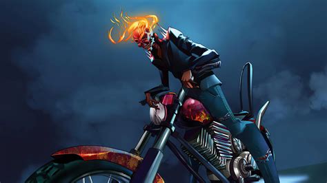 1920x1080 Ghost Rider With Bike Laptop Full Hd 1080p Hd 4k Wallpapers