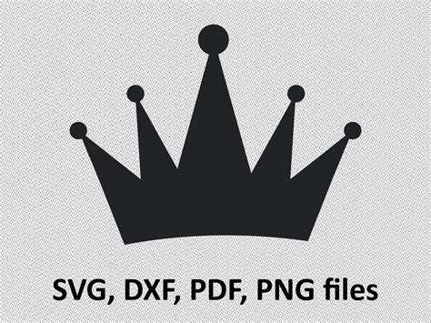 Crown Svg Crown Dxf Crown Clipart Crown Files Printing Etsy