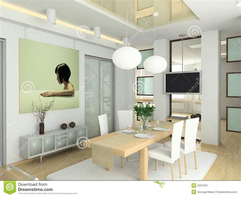 Modern Interior In Big House Stock Image Image Of