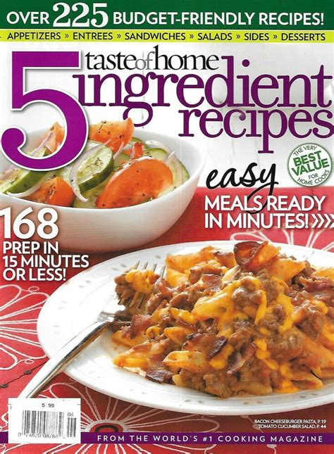 A Taste Of Home Magazine 5 Ingredient Recipes Appetizers