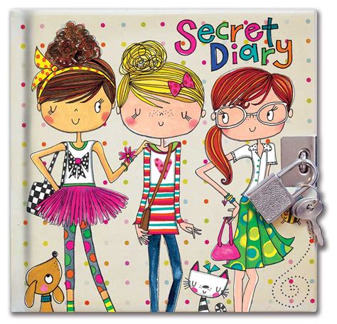 Girls Rule Secret Diary With Lock And Key Girls Locking Diary Jewelkeeper