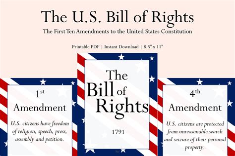 Bill Of Rights Poster Etsy Nederland