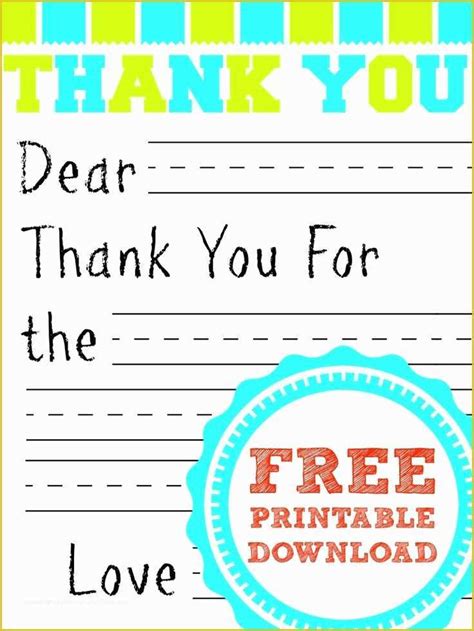 Thank You Note Template Free Of Best 25 Printable Thank You Notes Ideas