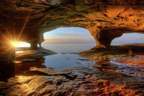Sea Caves On Lake Superior Photograph By Alex Nikitsin