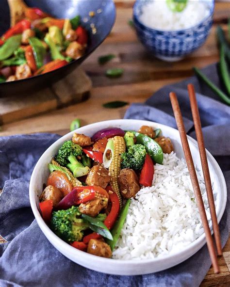 Stir Fried Wok Vegetables W Soy Pieces In 2020 Asian Recipes Stir