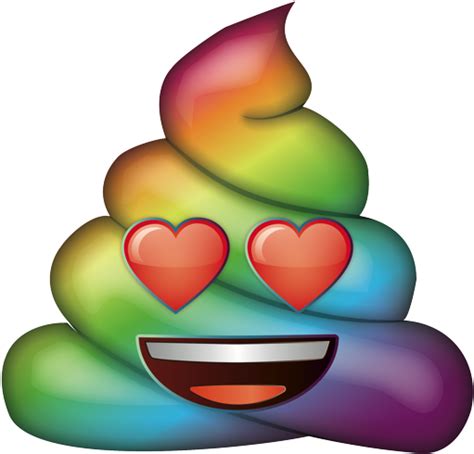 Download Transparent Rainbow Poop Emoji Clipartkey