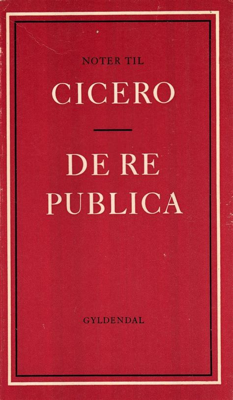 Få De Re Publica Noter Af Cicero Bøger And Kuriosa
