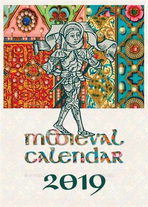Medieval Calendar 2019 A4 Print Ready Illuminated Manuscripts