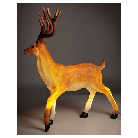 Led Deer Christmas Decoration Outdoor Golden 105x85x65 Cm Online