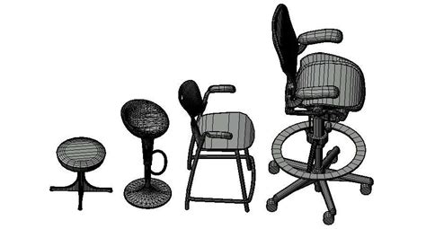 3d Drawing Of Chair Cad Block Drawing Cadbull