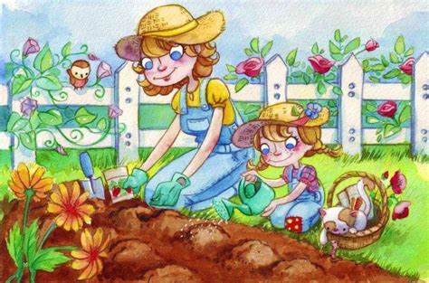 Gardening Cartoon Illustration Via Facebookgleamofdreams Cartoon