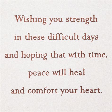 Peace And Comfort Sympathy Card Greeting Cards Hallmark