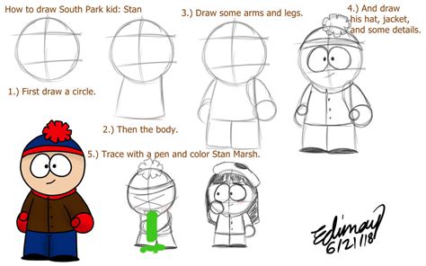 How To Draw A South Park Kid 3 By Edimay On Deviantart