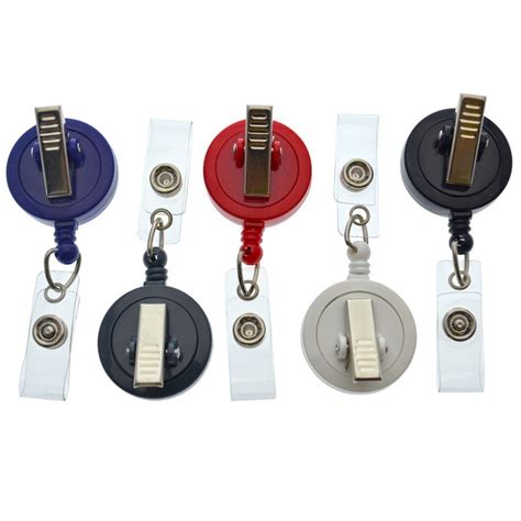 1pcs Retractable Id Name Badge Holder Reels With Swivel Alligator Clip